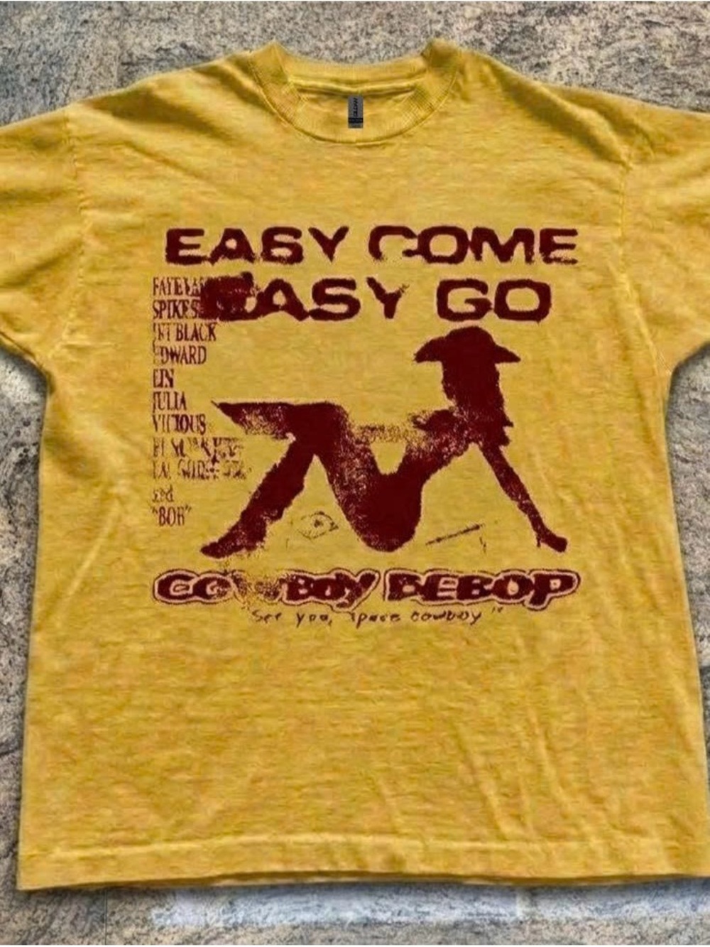 Gildan Yellow Graphic 'Easy Come Easy Go' Tee